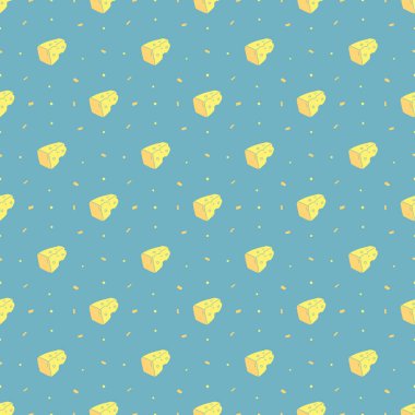 Kusursuz peynir deseni. Peynirle karalama arkaplanı çiziliyor