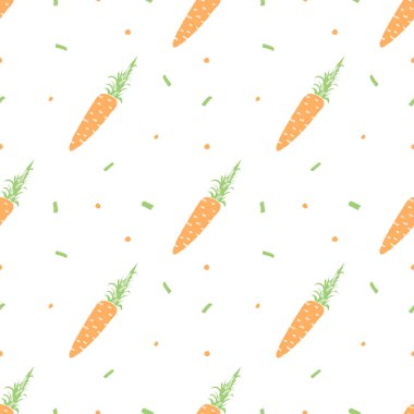 Kusursuz havuç deseni. Havuçlu karalama çizimi. Havuçlu desen