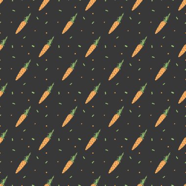 Kusursuz havuç deseni. Havuçlu karalama çizimi. Havuçlu desen