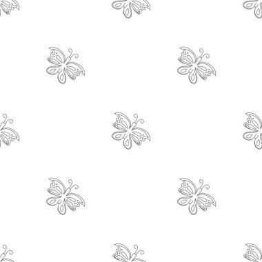 Kusursuz kelebek deseni. Kelebeklerle süslenmiş. çizilmiş ilkbahar illüstrasyonu