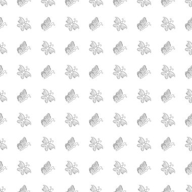 Kusursuz kelebek deseni. Kelebeklerle süslenmiş. çizilmiş ilkbahar illüstrasyonu