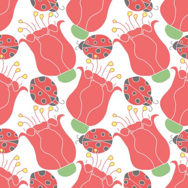 Bahar çiçeği deseni. Çiçeklerle kusursuz desen