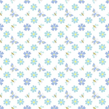 Bahar çiçeği deseni. Çiçeklerle kusursuz desen