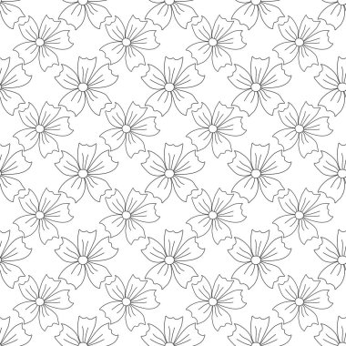 Bahar çiçeği deseni. Çiçeklerle kusursuz desen