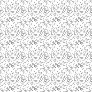 Bahar çiçeği deseni. Çiçeklerle kusursuz desen