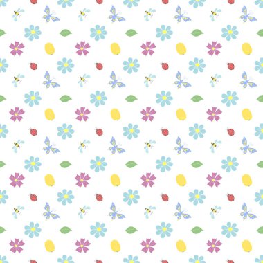 Bahar çiçeği deseni. Çiçeklerle kusursuz desen