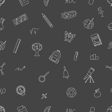 Kusursuz bir okul modeli. El çizimi karalama okulu geçmişi. Eğitim illüstrasyonu