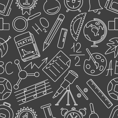 Kusursuz bir okul modeli. El çizimi karalama okulu geçmişi. Eğitim illüstrasyonu