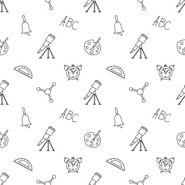 Kusursuz bir okul modeli. El çizimi karalama okulu geçmişi. Eğitim illüstrasyonu