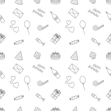 Doğum günün kutlu olsun. Kusursuz vektör doğum arkaplanı