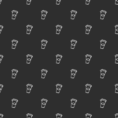 Kusursuz kahve kalıbı. Kahvenin arka planı. Kahve simgeleriyle el çizimi