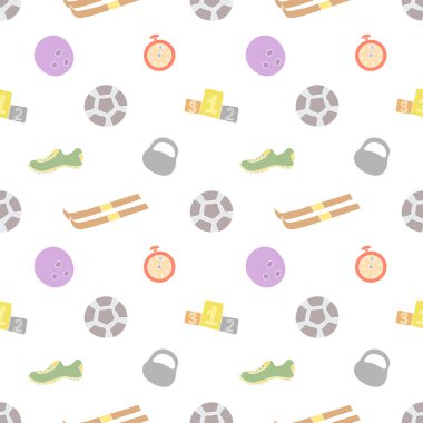 Kusursuz bir spor modeli. Spor simgeleriyle arkaplan