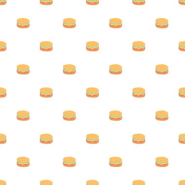 Kusursuz hamburger deseni. Çizilmiş hamburger arka planı. Çizilmiş el çizimi hamburger çizimi