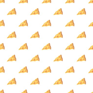 Kusursuz pizza kalıbı. Doodle pizza arka planı. Fast food modeli