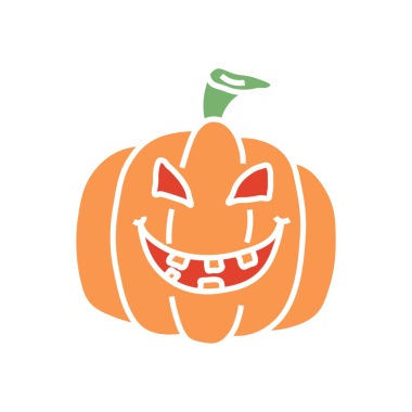 Cadılar bayramı korkunç balkabağı çizgi film ikonu