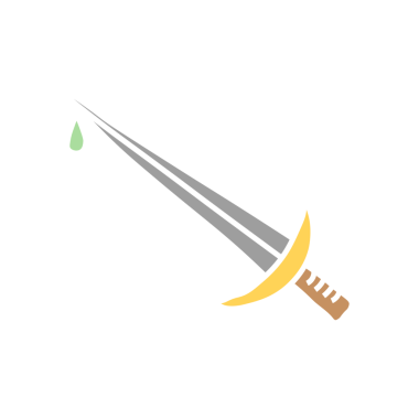 zehirli hançer çizgi film simgesi