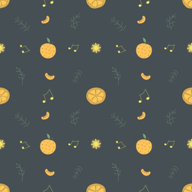 Kusursuz Noel şablonu. Yeni yıl geçmişi. Yılbaşı simgeleriyle renkli illüstrasyon