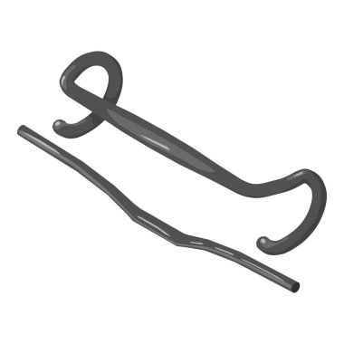 Velo detay ikon izometrik vektörü. Yeni merdiven gidonu ve gidon simgesini bırakın. Yedek bisiklet parçası