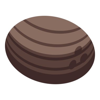 Ada hindistan cevizi ikonu izometrik vektörü. Kozmetik kremi. Süt yağı