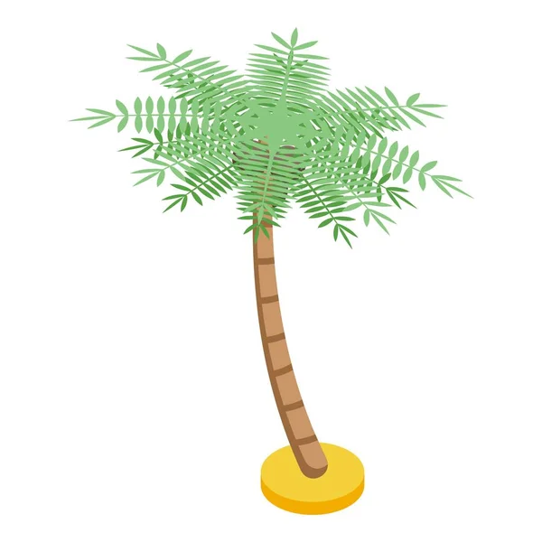 Ikona Palmy Kokosowej Wektor Izometryczny Kosmetyczna Piękność Produkt Ekologiczny — Wektor stockowy