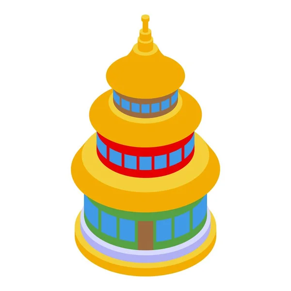 stock vector China pagoda icon isometric vector. Chinese building. Structure ancient