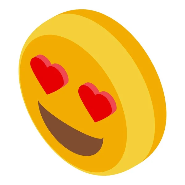 Emoji Love Icon Isometric Vector Cupid Angel Valentine Cute — Stock Vector