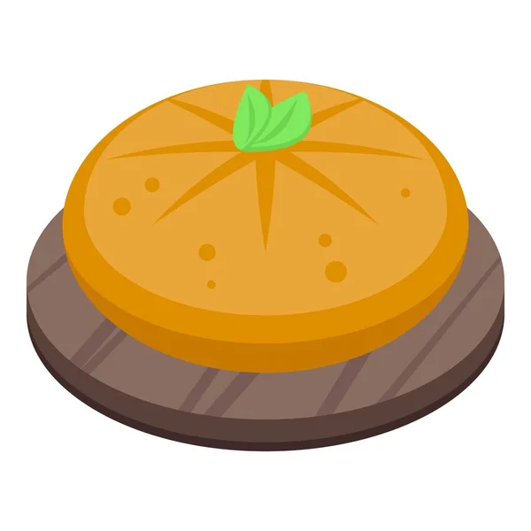 Pie Cake Icon Isometric Vector Food Travel Fruit Food — Stock Vector
