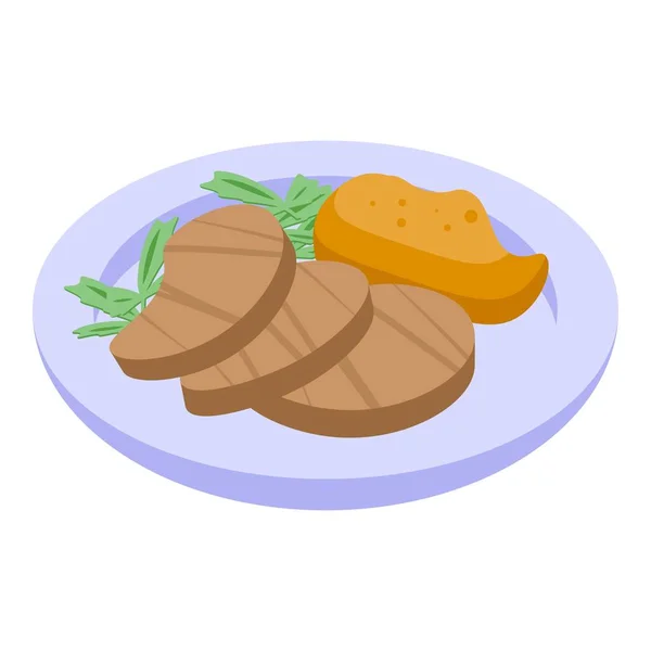 Snack Bread Icon Isometric Vector Cuisine Food Mustard Food — Stock Vector