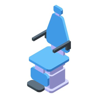 Hastanelik sandalye ikonu izometrik vektörü. Şehir bakımı. Klinik binası