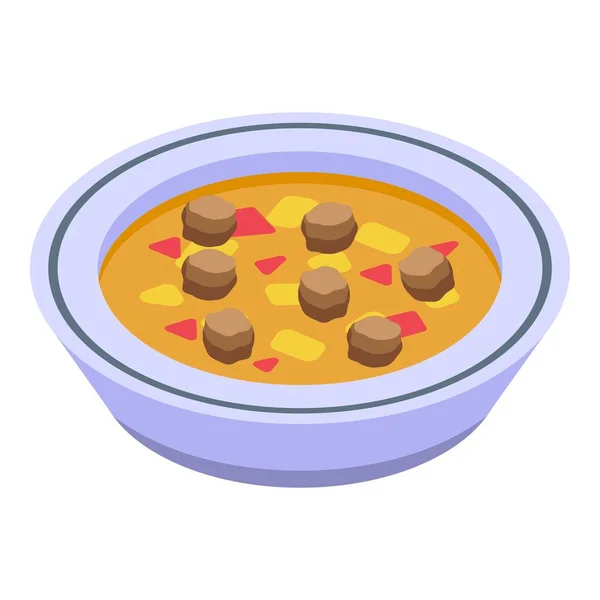 Υγιής Εικόνα Σούπα Ισομετρικό Διάνυσμα Φαγητό Διαίτης Χορτοφάγος — Διανυσματικό Αρχείο