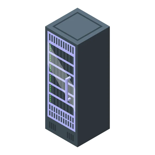 Icono Almacenamiento Datos Del Servidor Vector Isométrico Memoria Digital Unidad — Vector de stock