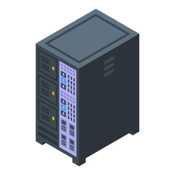 Vektor Isometrik Ikon Data Server Penyimpanan Kartu Komputer Digital - Stok Vektor