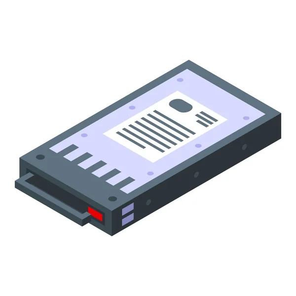 Icono Datos Del Servidor Vector Isométrico Tarjeta Micro Ssd — Archivo Imágenes Vectoriales