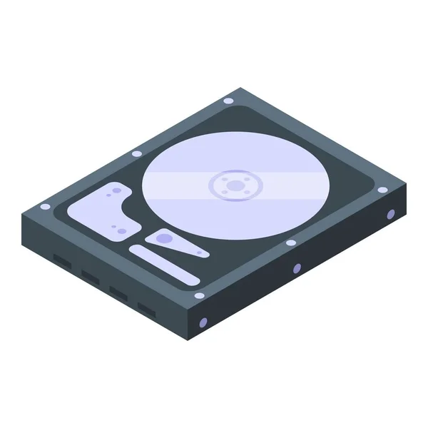 古いHddアイコン等方ベクトル デジタルコンピュータ ドライブディスク — ストックベクタ