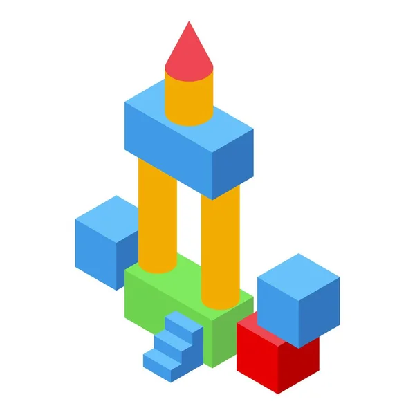 Montessori Spielzeugikone Isometrischer Vektor Intelligente Bildung Mathematische Form — Stockvektor