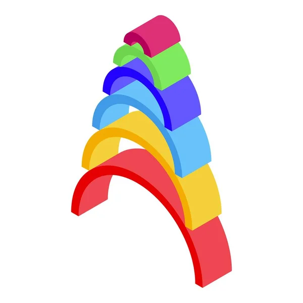 Montessori Block Icon Isometrischer Vektor Spielzeugerziehung Holz Spiel — Stockvektor