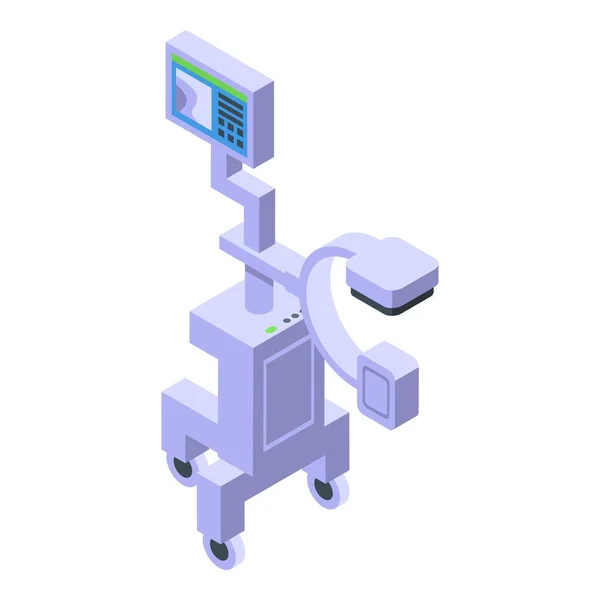 Icône Matériel Hospitalier Vecteur Isométrique Urgence Médicale Ambulance Urbaine — Image vectorielle