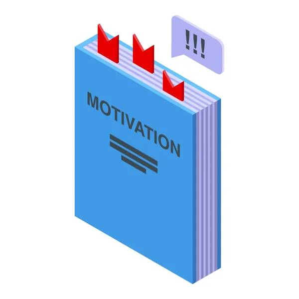 Motivationsbuch Symbol Isometrischer Vektor Redner Publikum Vortragsgruppe — Stockvektor