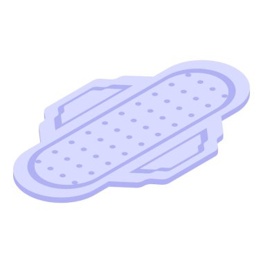 Kadın beyaz ped ikonu izometrik vektörü. Hormon menopozu. Östrojen Dönemi