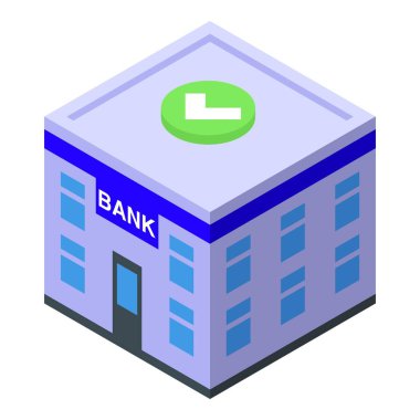 Nakit Bankası ikonu izometrik vektörü. Pasif para. Çalışma bilgisayarı