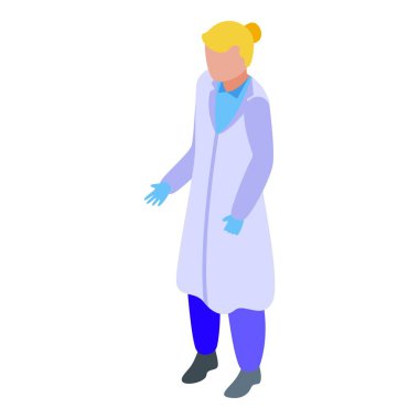 Yüz tedavisi ikon izometrik vektörü. Yüz masajı. Deri kız.