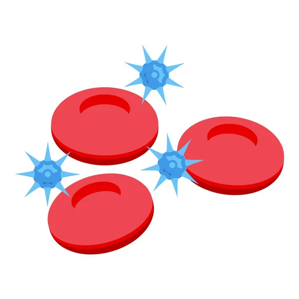 Icono Del Virus Sanguíneo Del Laboratorio Vector Isométrico Investigación Laboratorio — Vector de stock