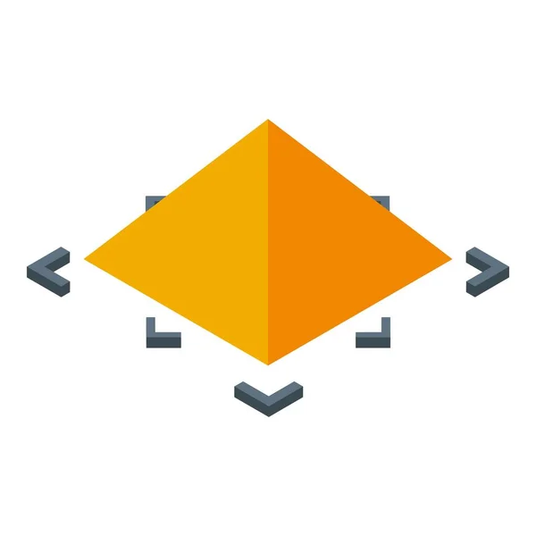 Pyramid Virtuell Tur Ikon Isometrisk Vektor Online Video Digital Promenad — Stock vektor