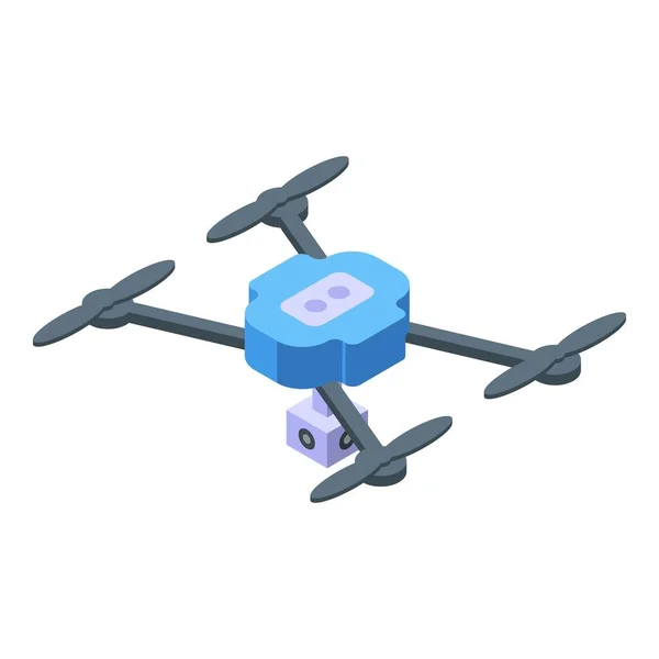 Drone Virtual Tour Icon Isometric Vector Digital Museum Walk Estate — Stock Vector