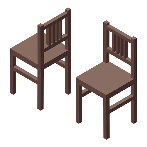 Home Move Chairs Icon Isometrischen Vektor Abendkasse Hausrucksack — Stockvektor