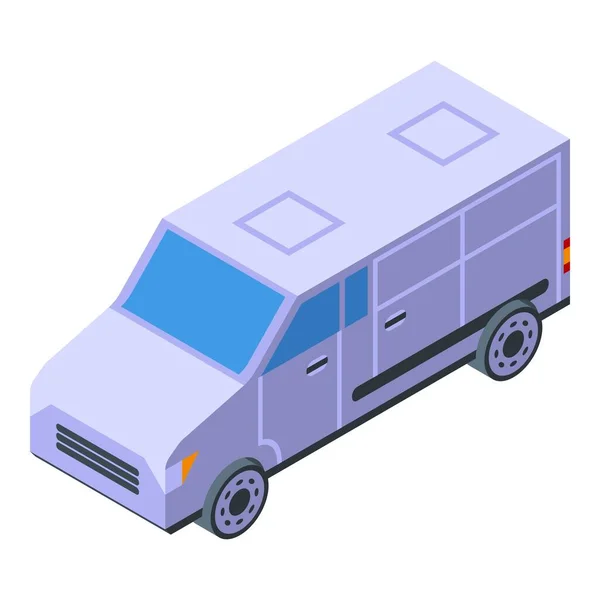 Inicio Mover Icono Bus Vector Isométrico Paquete Servicio Almacenamiento Entrega — Vector de stock