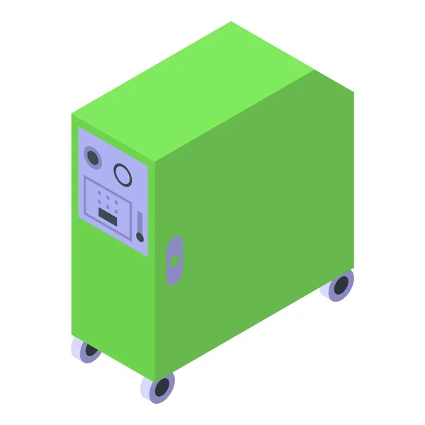 緑色の酸素濃度アイコン等角ベクトル ホーム機器 — ストックベクタ