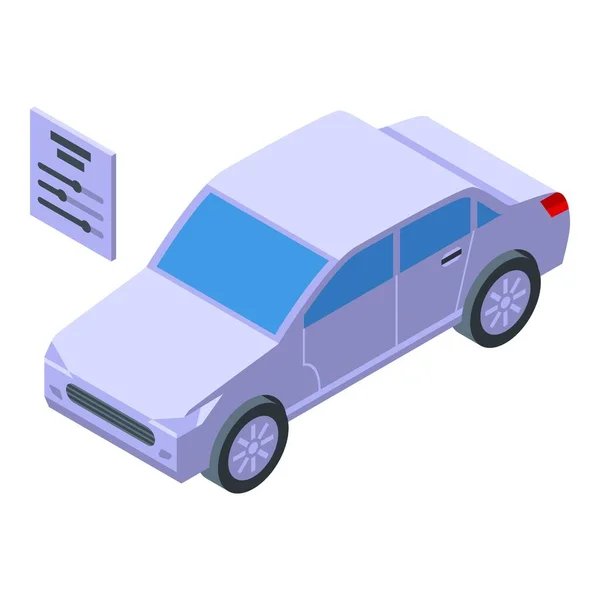車の符号化アイコン等角ベクトル ソフトウェアコード プログラムモニター — ストックベクタ