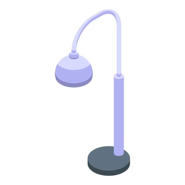 Décor Icône Lampe Vecteur Isométrique Meubles Debout Lumière Foyer — Image vectorielle