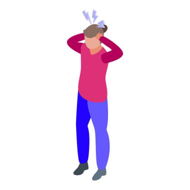 İnsan dilsiz ikon izometrik vektörü. Kişi günü. Haftalık insanlar